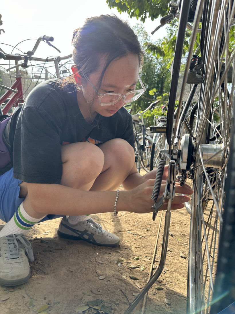 圖中安東同仁細心修復捐贈的腳踏車